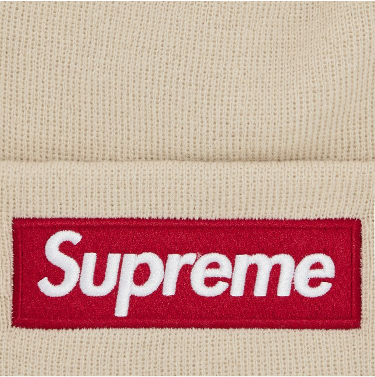 Supreme New Era Box Logo Beanie “Stone”