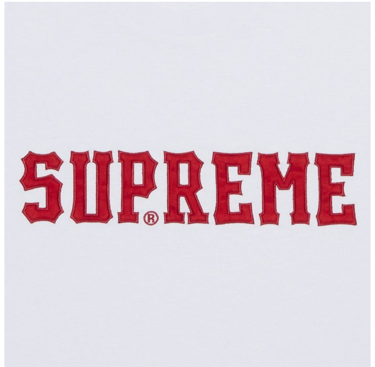 Supreme Twill Applique S/S Tee White