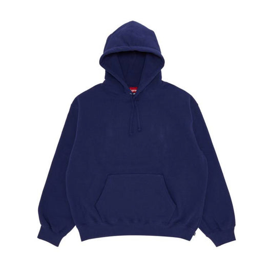 Supreme Satin Appliqué Hooded Sweatshirt (Blue)