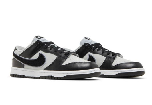 Dunk Low Chenille Swoosh Black Grey