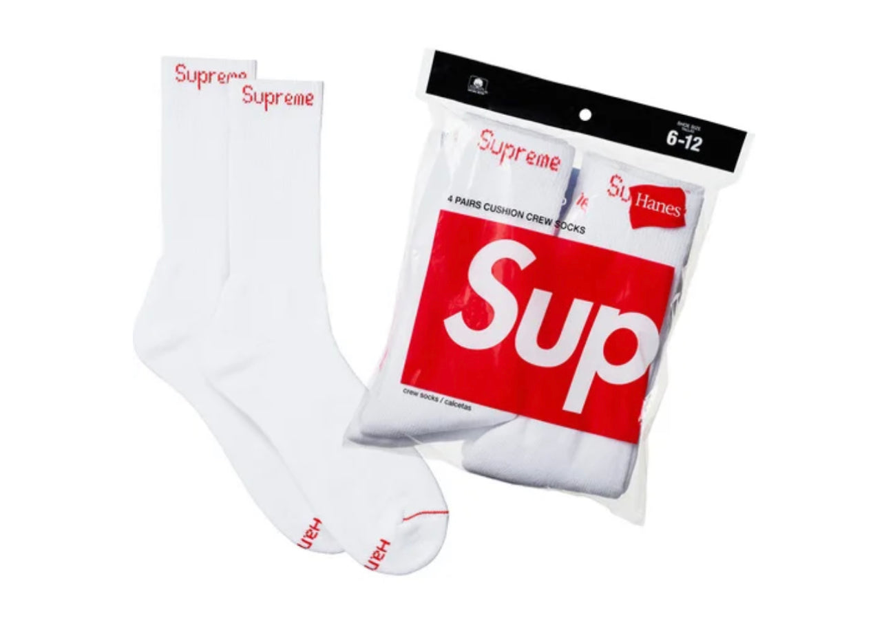 Supreme x Hanes Crew Socks (4 pack)